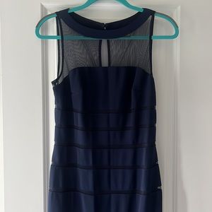 White House black market navy blue size 6 floor length